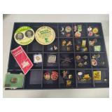 Assorted Pins/Buttons & Drawer Organizer