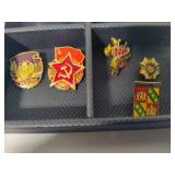 Assorted Pins/Buttons & Drawer Organizer