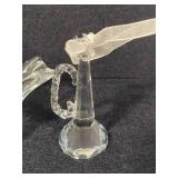 Glass Bird & Crystal Glass Horn Ornament