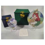 Li Bien Hand Painted Glass Vintage Ornaments