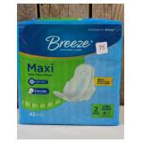 Breeze Maxi Pads With Flexi-Wings - Long Super 42ct