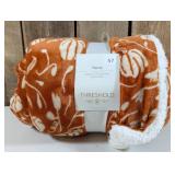 Threshold - Plush Throw with Faux Shearling Reverse 50in x 60in