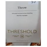 Threshold - Plush Throw with Faux Shearling Reverse 50in x 60in
