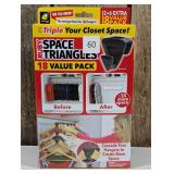 AS-SEEN-ON-TV, Hanger Hooks Triple Closet Space 18 PC Value Pack