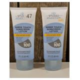 Studio Selection 3oz. SPF 100 Sheer Touch Sunscreen Lotion (set of 2)