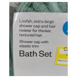 Room Essentials - bath set shower cap with elastic trim (set of 2)