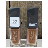 Believe Beauty Skin Finish Foundation, Chestnut  (set of 2)