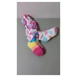 2 pack girls cozy socks size 10.5- 4  (set of 3)