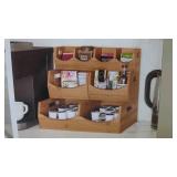 Seville Classics 4pc Bamboo Stackable Organizer Storage Bins Set