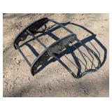 Approximately 7 ft 44-in center with 24-in sides. Black horse truck grill