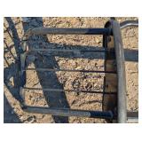 Approximately 7 ft 44-in center with 24-in sides. Black horse truck grill