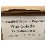 LesserEvil Organic Popcorn Pina Colada 4-Pack, Gluten Free, Exp 1/15/2025