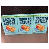 AL 4 - Back to Nature Stoneground Wheat Crackers, 3 Boxes (5 oz Each), Best by Sept 2025