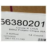 TX 8 - Circle K BBQ Potato Chips 14 Count 2.625oz Each