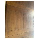 Dining Table - Dark Wood, Double Pedestal Base