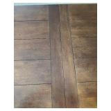 Dining Table - Dark Wood, Double Pedestal Base