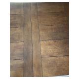 Dining Table - Dark Wood, Double Pedestal Base