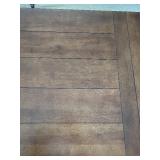 Dining Table - Dark Wood, Double Pedestal Base