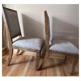 Pair of Samson International Dining Chairs with Wood Trim - #1