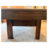 Pool Table - Green Felt, Wood Frame w/ Cues & Balls and Includes a Ping-Pong Table Top with Net and Accessories