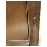 Tall Dresser - Dark Wood with 2 Small Top Drawers & Keyhole with Key