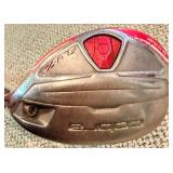 Adams Golf Bag & Ray Cook Classic Plus Chipper & Irons with Red Grips & Umbrella