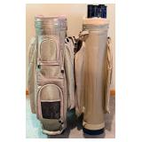 2x Golf Bags & Accessories Set