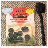 FootJoy Golf Shoes Size 9M Brown Croc Pattern & Spike Kit