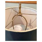 Vintage Golf Club Lamp with Green Shade & Golf Balls in Display Rack