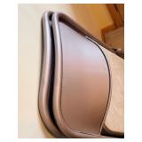 Octagonal Folding Card Table - Green Felt Top & Cup Holders Along with 4 Samsonite Folding Chairs