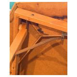 Octagonal Folding Card Table - Green Felt Top & Cup Holders Along with 4 Samsonite Folding Chairs