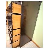 Tall Dresser - Dark Wood with 2 Small Top Drawers & Keyhole with Key