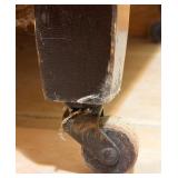 Tall Dresser - Dark Wood with 2 Small Top Drawers & Keyhole with Key