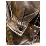 Burks Bay Leather Bomber Jacket Size M