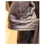 Burks Bay Leather Bomber Jacket Size M