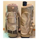 2x Golf Bags & Accessories Set