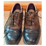 FootJoy Golf Shoes Size 9M Brown Croc Pattern & Spike Kit