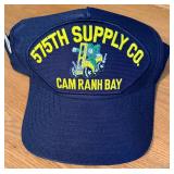 8 US Army Vietnam Era Caps Lot with Pearl Harbor Cam Ranh Bay Patches