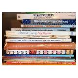 Cookbooks Featuring: Weight Watchers & Minnesota Heritage and many more along with 2 Wooden Recipe Boxes with recipes