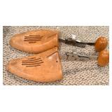 Vintage Wooden Shoe Trees - 12 Pair Assorted Set