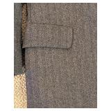 Michael Richards Navy Wool Overcoat & The Foursome Grey Wool Herringbone Coat
