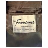 Michael Richards Navy Wool Overcoat & The Foursome Grey Wool Herringbone Coat