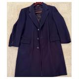 Michael Richards Navy Wool Overcoat & The Foursome Grey Wool Herringbone Coat