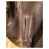 Burks Bay Leather Bomber Jacket Size M