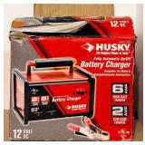 Three-Piece Lot: Simer Geyser Pump, Husky Charger, Ryobi Door Lock Kit