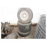 Set of 4 Kelley 16" Trailer Tires Mounted on 8 Bolt Rims