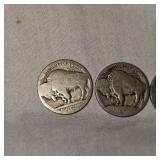(5) Five Buffalo Nickels