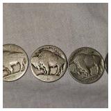 (5) Five Buffalo Nickels