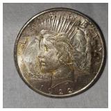 1922 Peace Dollar $1 w/Gold Toning
