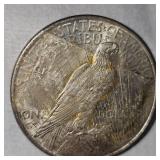 1922 Peace Dollar $1 w/Gold Toning